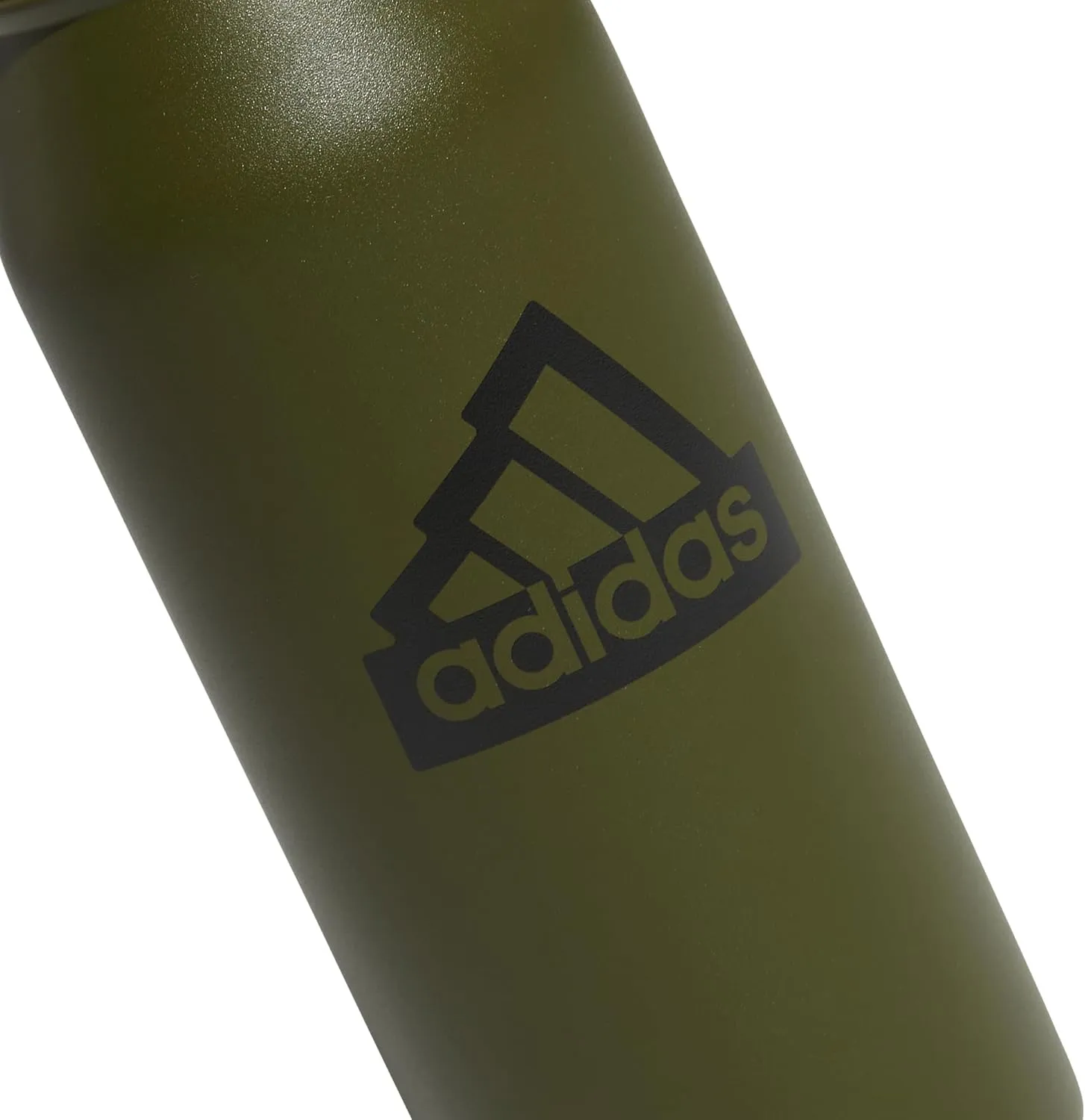 adidas 1 Liter (32 oz) Metal Water Bottle, Hot/Cold Double-Walled Insulated 18/8 Stainless Steel, Focus Olive Green/Black, 32 Ounces