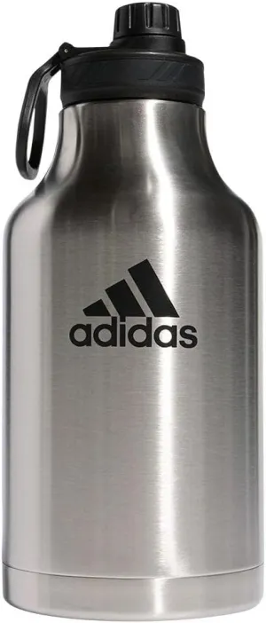 adidas 2 Liter (62 Oz) Metal Water Bottle, Hot/Cold Double-Walled Insulated 18/8 Stainless Steel