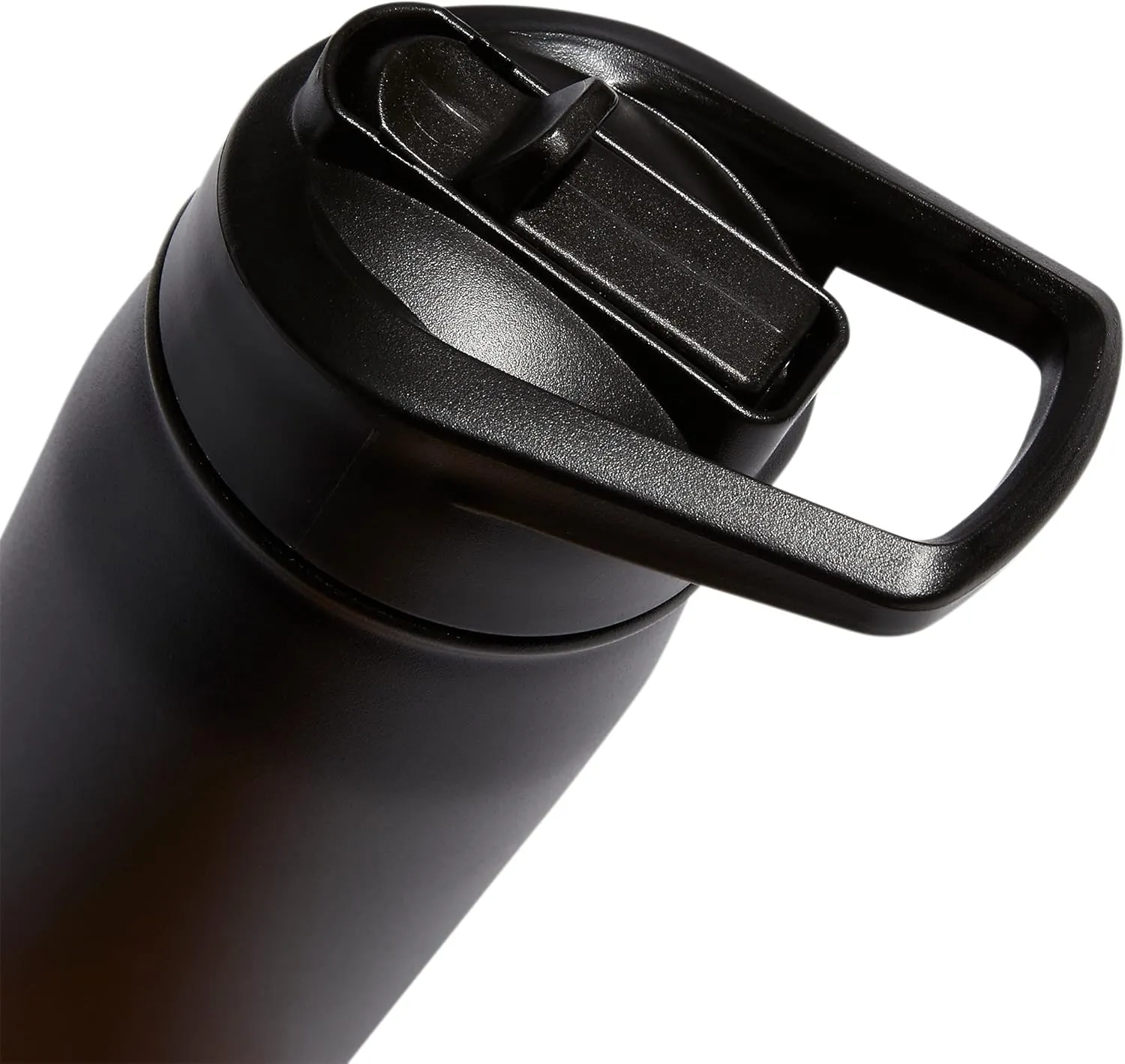adidas 600 ML (20 oz) Straw Top Metal Water Bottle, Hot/Cold Double-Walled Insulated 18/8 Stainless Steel, Black/Onix Grey, One Size