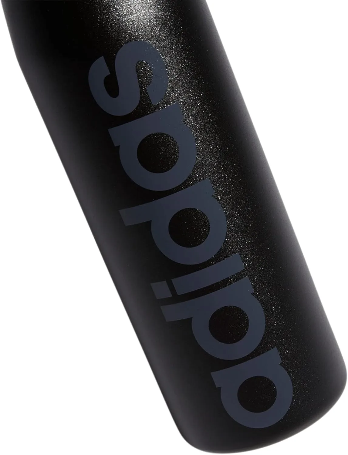 adidas 600 ML (20 oz) Straw Top Metal Water Bottle, Hot/Cold Double-Walled Insulated 18/8 Stainless Steel, Black/Onix Grey, One Size