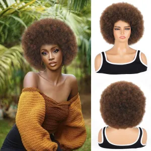 Afro Wig - Soft 70s For Women Soft Afro Wigs Large Bouncy and Natural Looking Full Wigs for Daily Party Cosplay Costume Halloweeen Afro Wig For Daily Party Use ﻿（1B/30#）