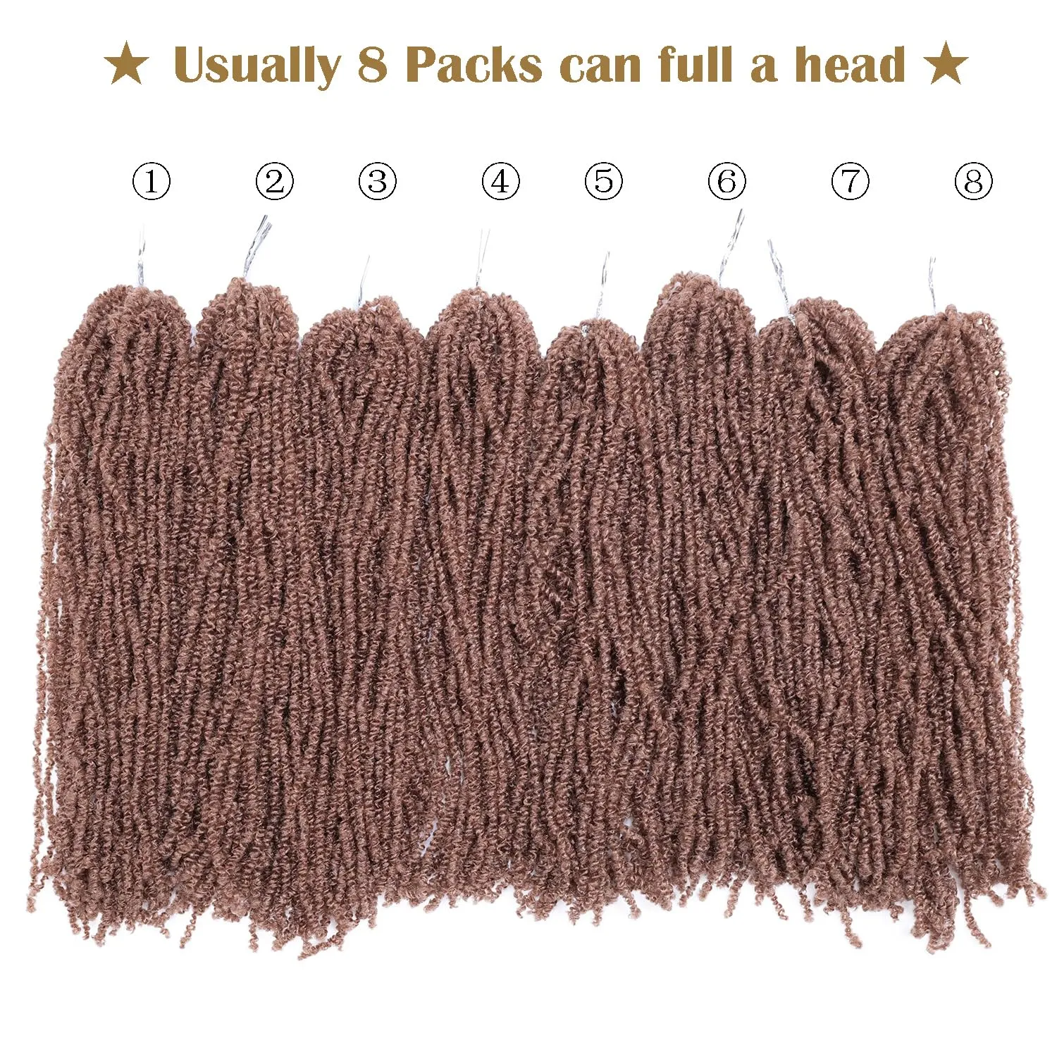 Aipin Pre-Twisted Passion Twist Hair mini Yanky Passion Twist Crochet Hair(18 nch 8Pack 27#)