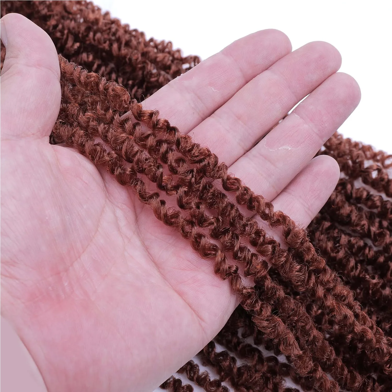 Aipin Pre-Twisted Passion Twist Hair mini Yanky Passion Twist Crochet Hair(18 nch 8Pack 30#)