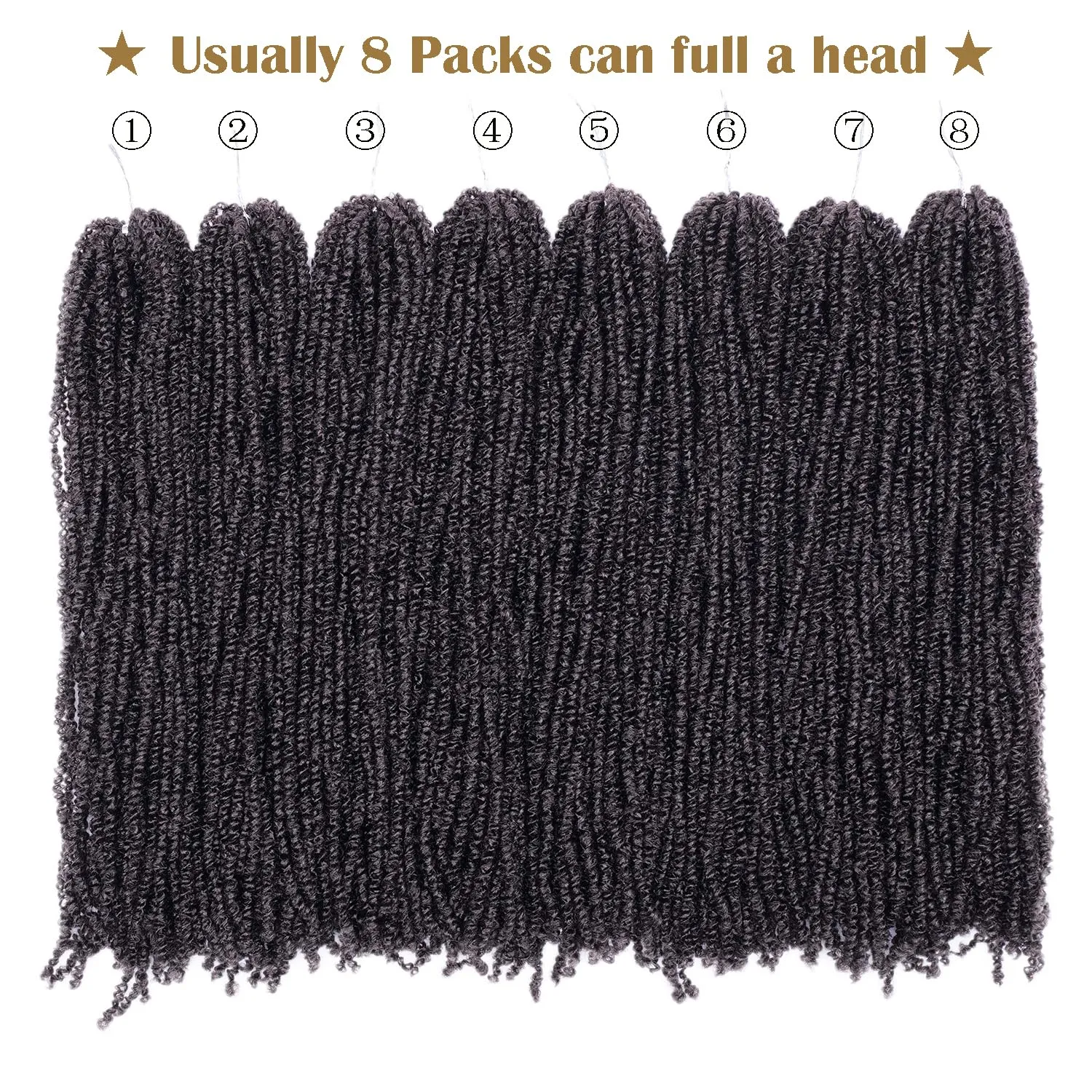 Aipin Pre-Twisted Passion Twist Hair mini Yanky Passion Twist Crochet Hair(18 nch 8Pack 4#)