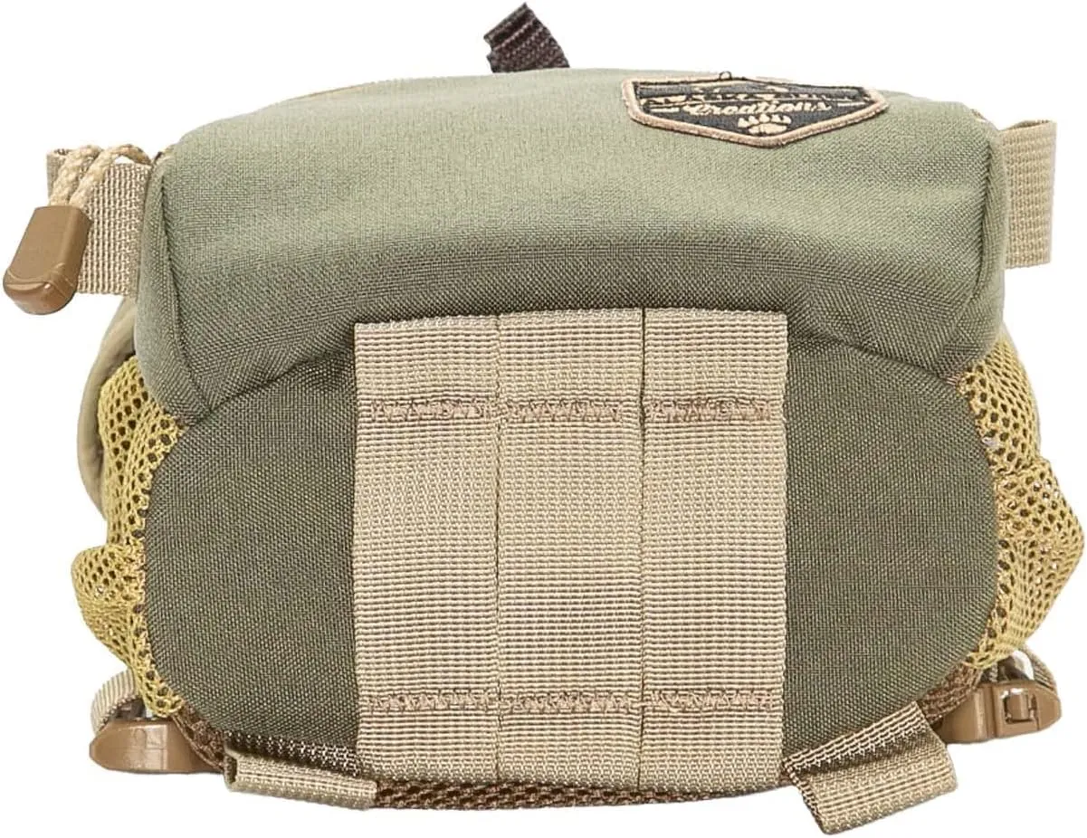 Alaska Guide Creations Hybrid Binocular Pack | Compact Utility Bag with Mesh Side Pockets | Binocular Harness for Comfort and Quick Access (Mossy Oak Bottomland)
