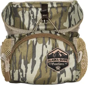 Alaska Guide Creations Hybrid Binocular Pack | Compact Utility Bag with Mesh Side Pockets | Binocular Harness for Comfort and Quick Access (Mossy Oak Bottomland)