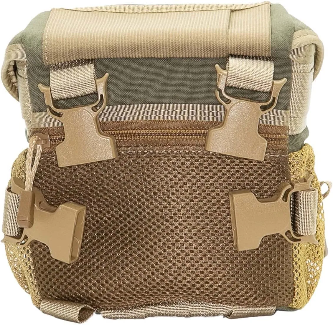 Alaska Guide Creations Hybrid Binocular Pack | Compact Utility Bag with Mesh Side Pockets | Binocular Harness for Comfort and Quick Access (Mossy Oak Bottomland)