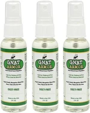 All Natural Kids Bug Spray DEET Free Citronella Based - Hypoallergenic USA Made - Repels Natz, Mosquito, Ticks, Fleas, No See Ums, Biting Flies, Ants, and More! (2oz Spray 3-Pack)