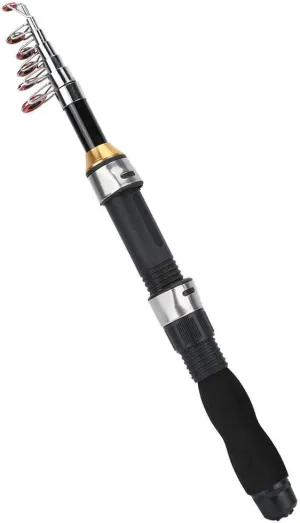 Alomejor Telescopic Fishing Rod Pole Portable Small Short Sea Pole Mini Sea Fishing Tools Telescopic Fishing Rod for Travel Seawater Freshwater Bass Trout Fishing