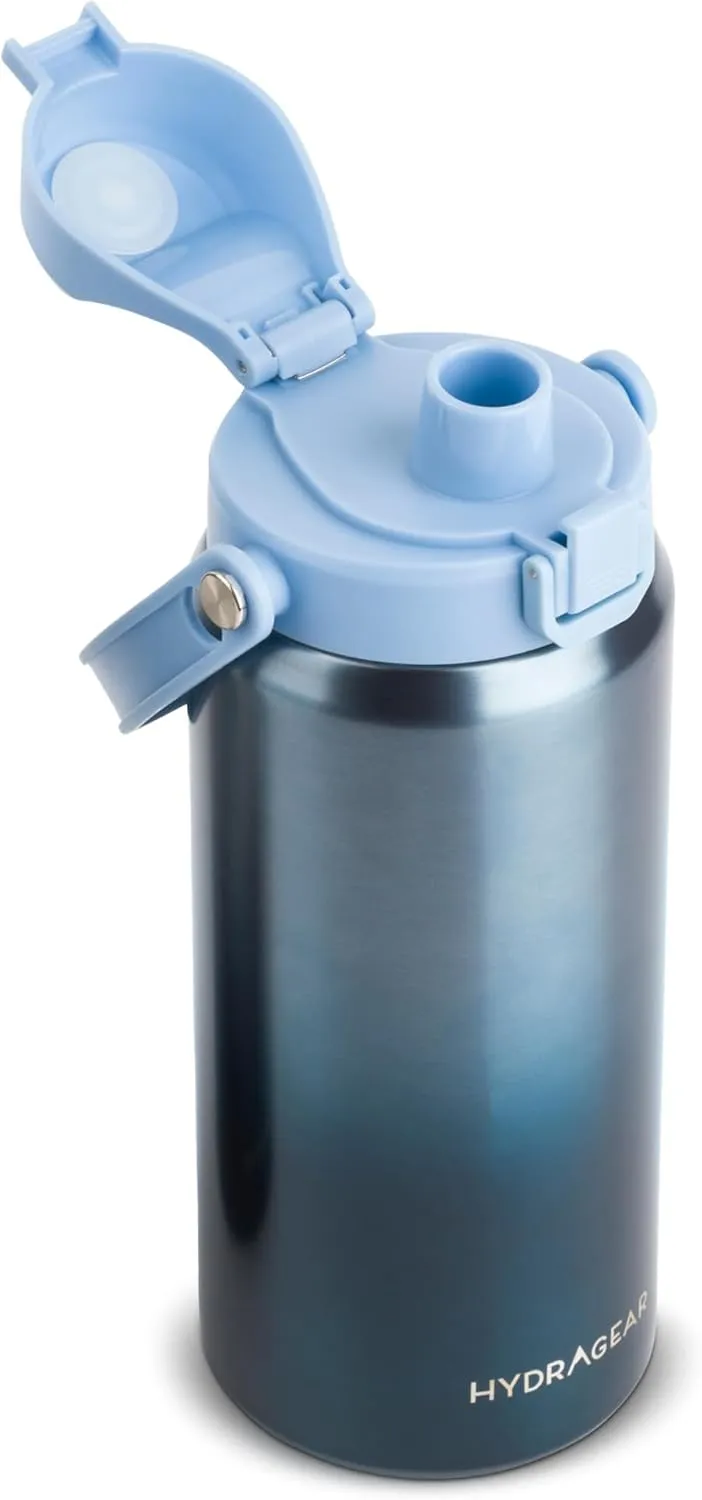 Alpine Insulated Stainless Steel Bottle with Leak-Proof Flip Lid - 40 Oz - Blue to Navy Ombre