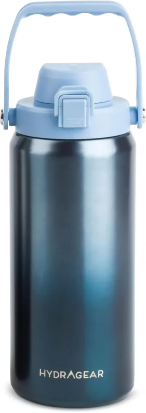 Alpine Insulated Stainless Steel Bottle with Leak-Proof Flip Lid - 40 Oz - Blue to Navy Ombre