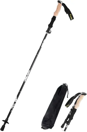 Aluminum Collapsible Ultralight Travel Trekking Hiking Pole for Men and Women
