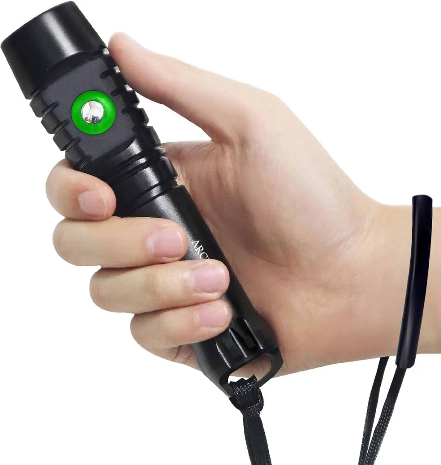 ARCHON 1200 Lumens Scuba Diving Light with Power Indicator Narrow Beam and USB Charger Red Waterproof Dive Torch for Underwater Lighting