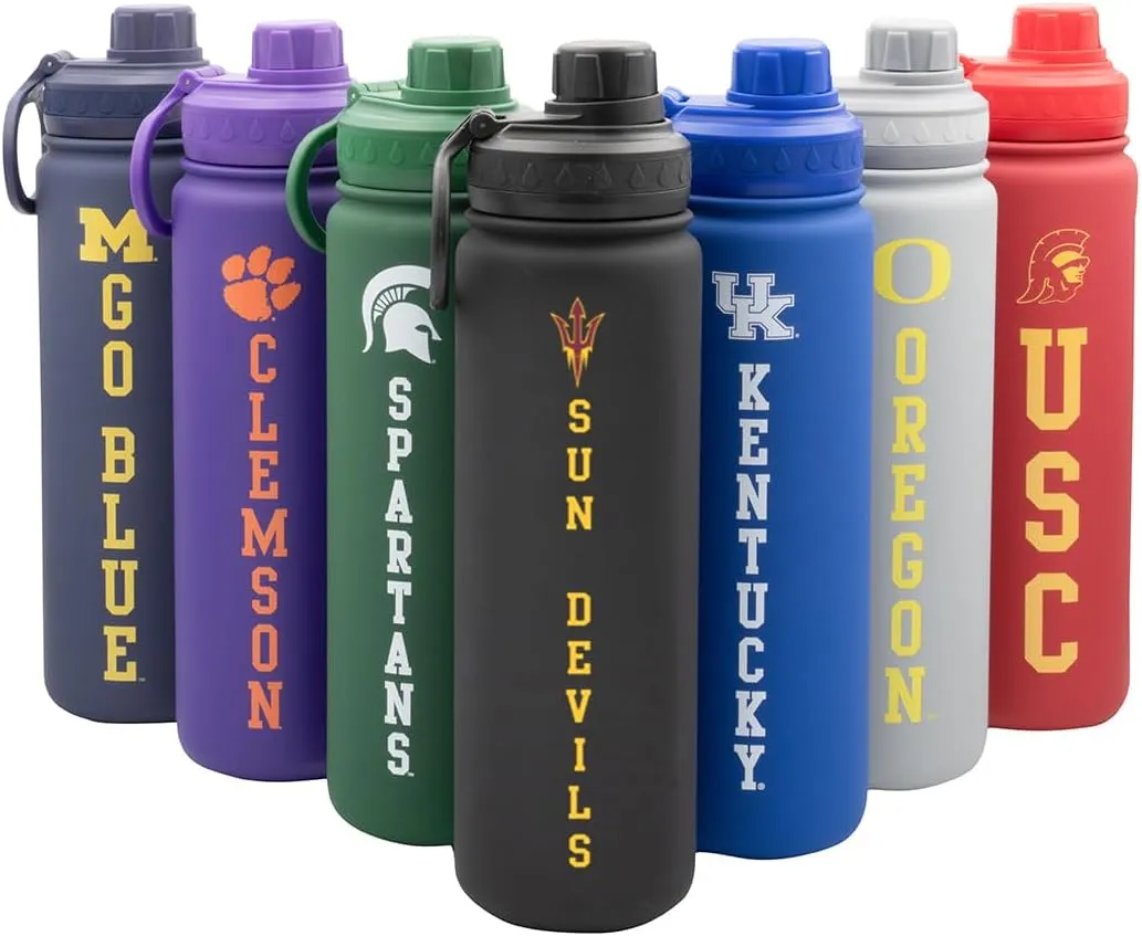 Arizona State Logo Water Bottle - Black Double Walled Stainless Steel 24 oz Keeps Drinks Cold or Hot