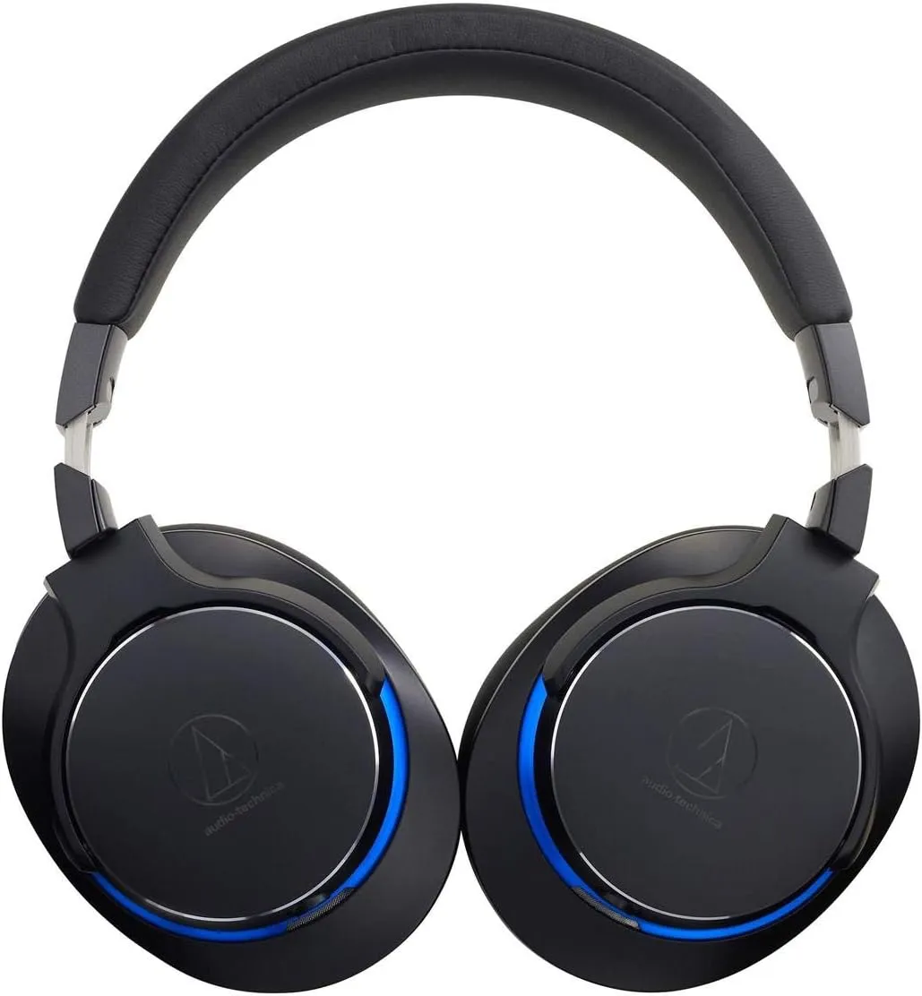 Audio-Technica ATH-MSR7bBK Over-Ear High-Resolution Headphones (Black), Adjustable