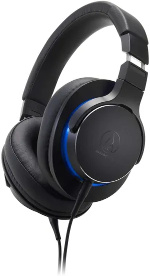 Audio-Technica ATH-MSR7bBK Over-Ear High-Resolution Headphones (Black), Adjustable