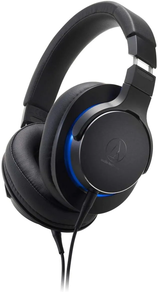 Audio-Technica ATH-MSR7bBK Over-Ear High-Resolution Headphones (Black), Adjustable