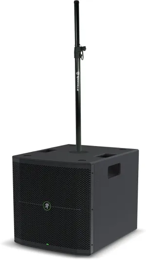 Audiosavings Bundle: (1) Mackie Thump115S 15" 1400 Watt Powered DJ PA Subwoofer Sub Thump 115S Bundle with (1) Rockville RSPAT M20 Threaded Subwoofer to Speaker Pole Mount Adjustable Stand (2 Items)