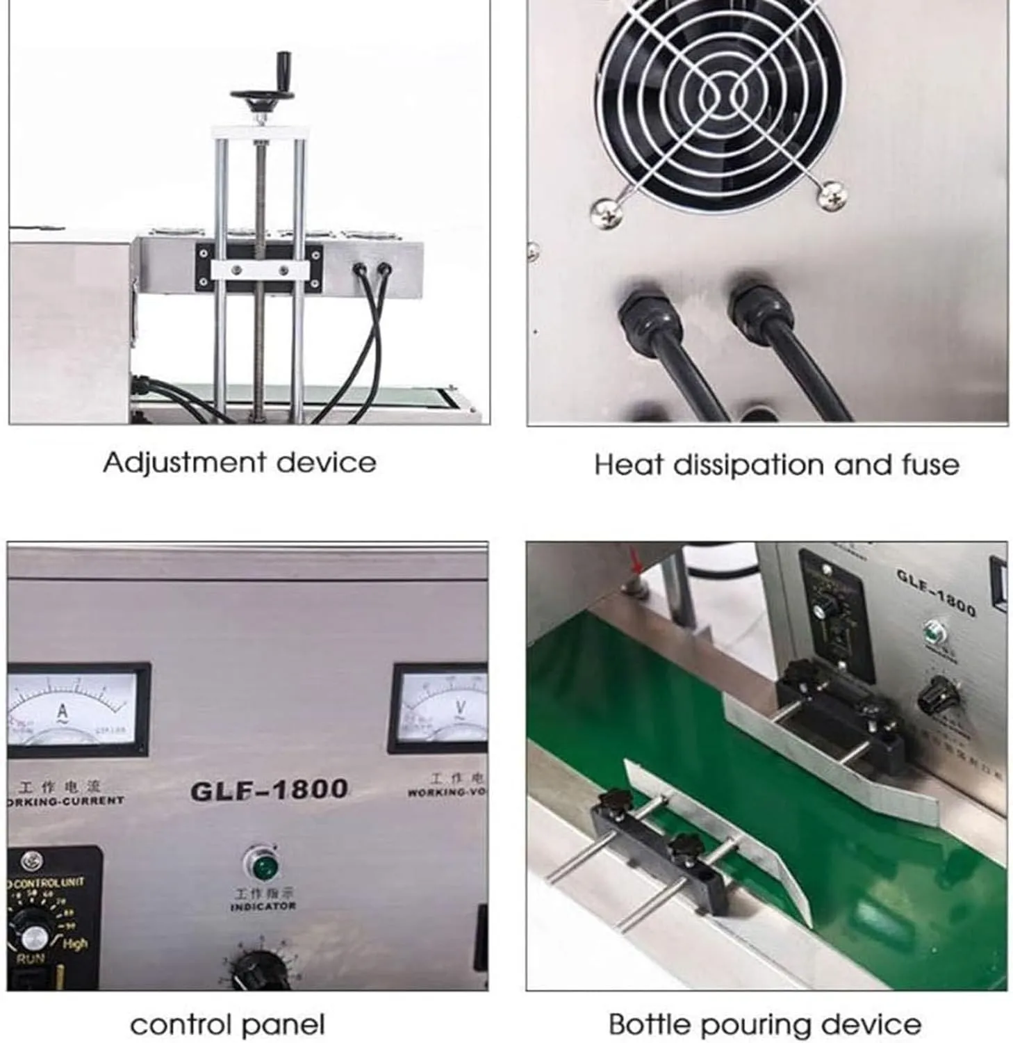 Automatic Aluminum Foil Sealing Machine Continuous Electromagnetic Induction Band Bag Sealer Plastic Bottle Cap Sealer Auto Continuous Sealing Machine (60mm 110V)