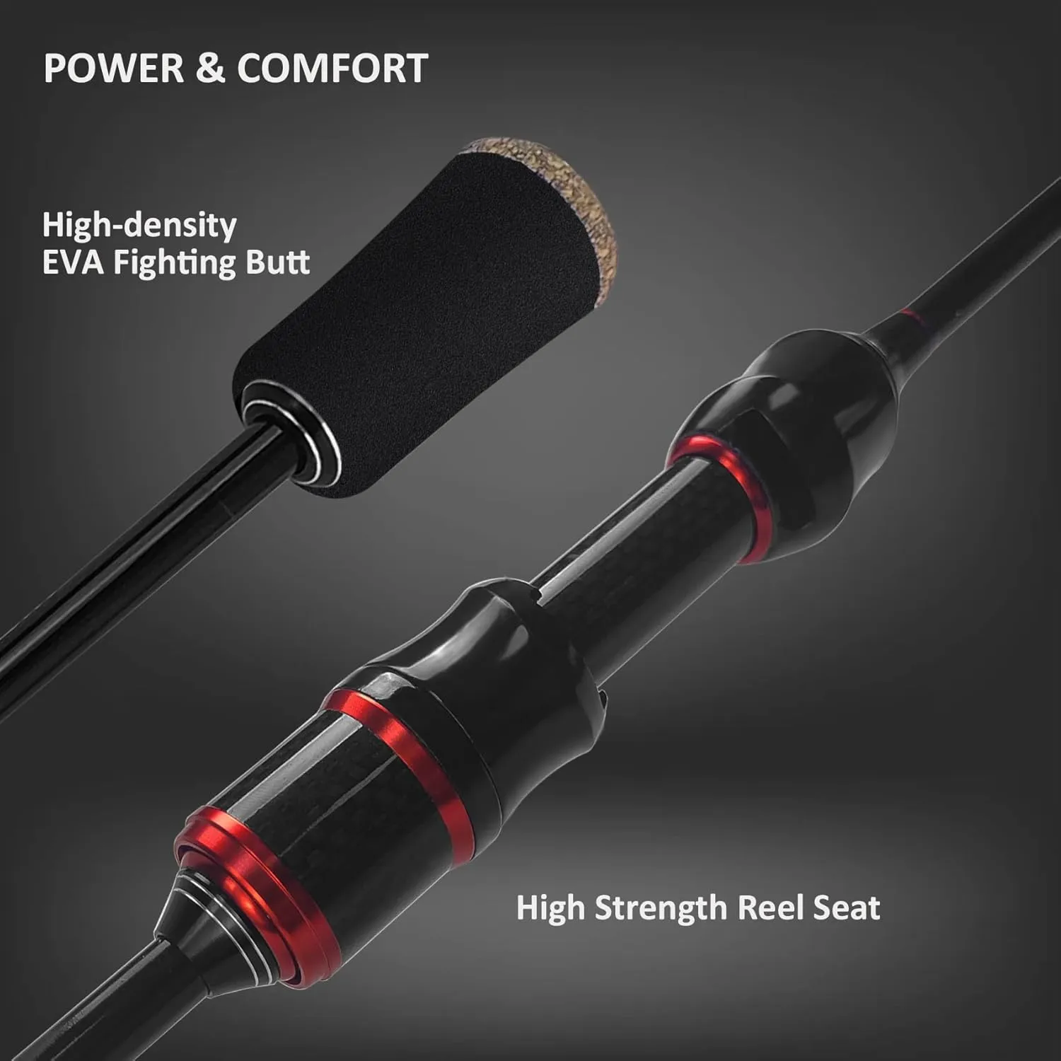 Aventik EchoLite Fishing Rod Ultralight Bass Fishing Pole with Lure 2-8g High Carbon UL Trout Spinning Casting Rod Line Weight 2-6LB,5'/5'6''/6'/6'6''