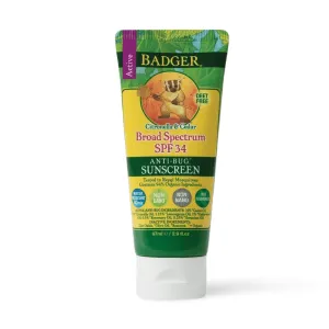 BADGER  Anti-Bug Mineral Sunscreen Cream SPF34