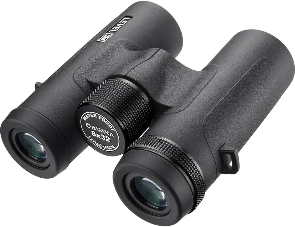 Barska AB12990 Level ED 8x32 Binoculars with Crystal Clear Glass BAK-4 Prism Perfect for Bird Watching Hunting Outdoor Concerts and Sports in All Weather Condition-Waterproof, Fogproof
