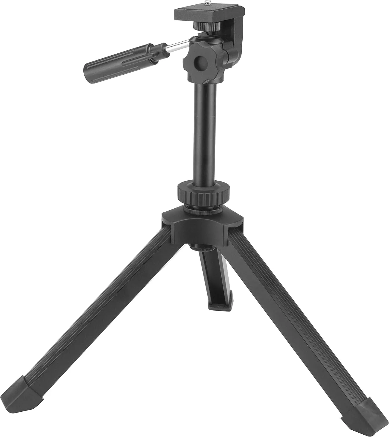 BARSKA AF13270 Heavy Duty Table Top Tripod for Cameras, Binoculars, Spotting Scopes, and More, Black, One Size, Adjustable Height Min-Max: 10.25" - 14"