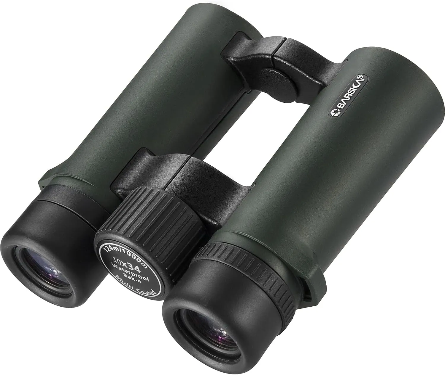 Barska Air View Compact Binoculars 10x34 – Waterproof Fogproof BAK-4 Prism, Fully Multi-Coated Optics, Open Bridge Design, Shockproof, Lightweight for Travel, Hiking & Outdoor Use