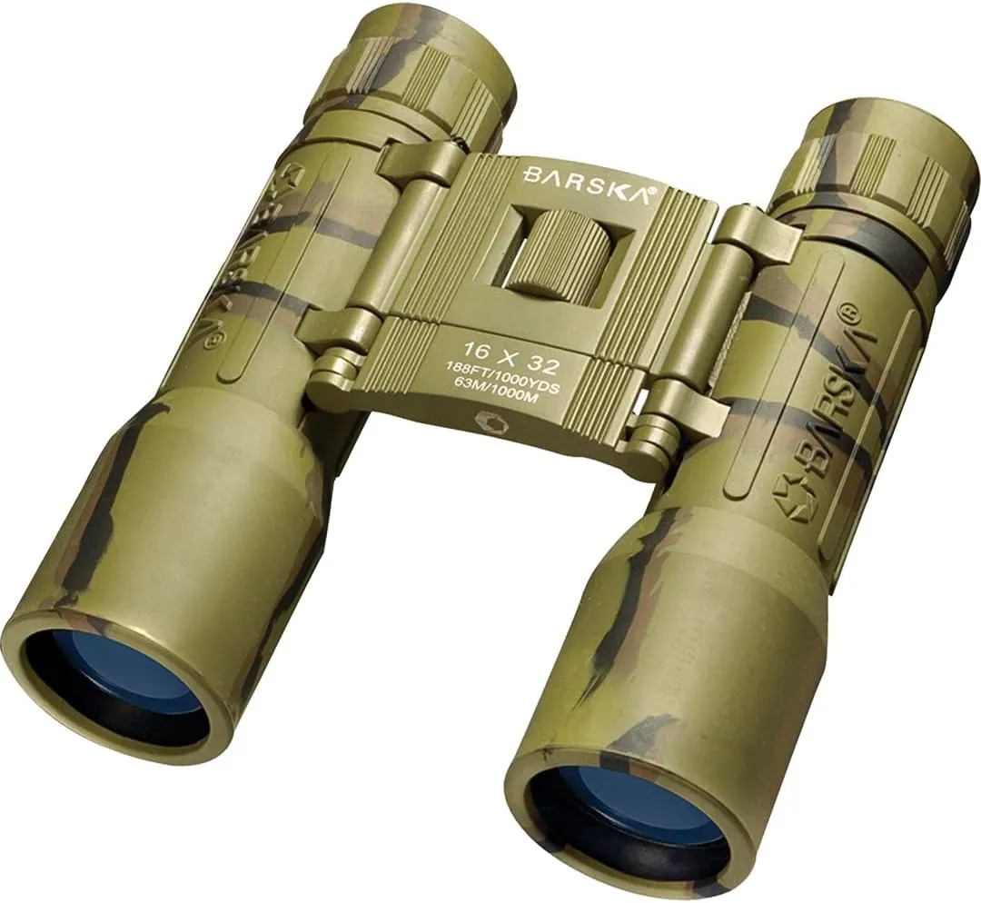 Barska Lucid View 16x32 Camo Compact Binoculars for Outdoor Travel Hunting Hiking Events