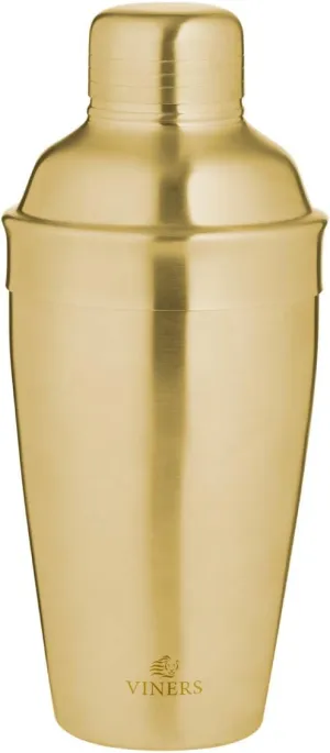 Barware Cocktail Shaker | Professional Bartender Drink Mixer with Gift Box | Brushed Gold Stainless Steel, 500 ml, 200