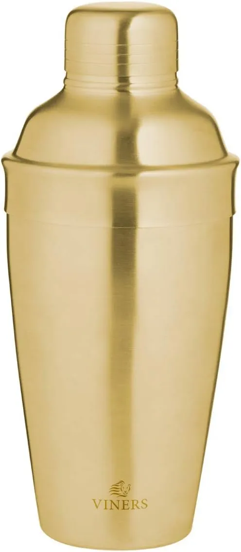 Barware Cocktail Shaker | Professional Bartender Drink Mixer with Gift Box | Brushed Gold Stainless Steel, 500 ml, 200
