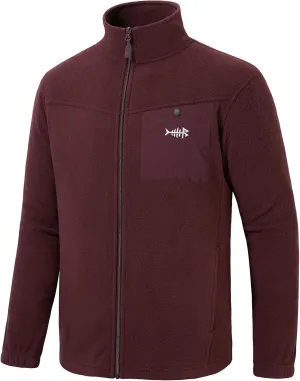 BASSDASH AllDay Men’s Full Zip Fleece Jacket Soft Sweatshirt Breathable Mid-Weight Polar Fleece Winter Coat with Pockets