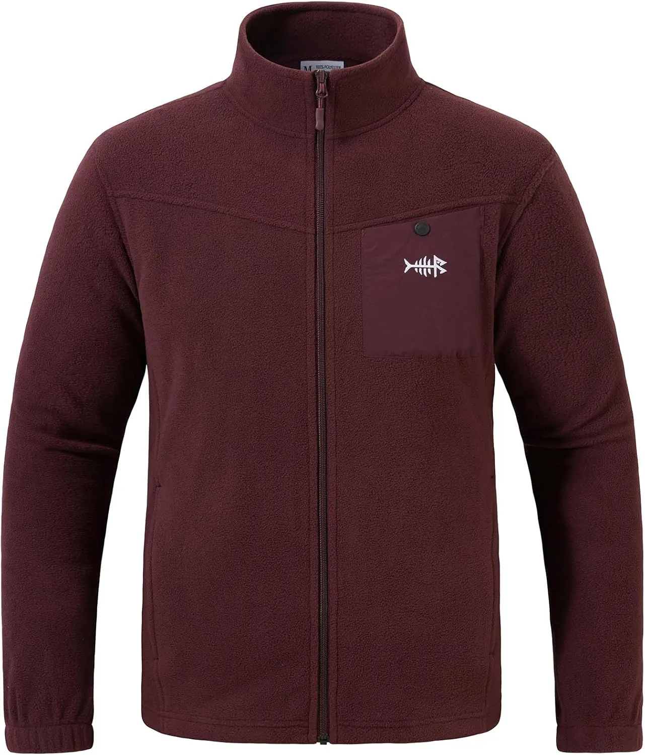 BASSDASH AllDay Men’s Full Zip Fleece Jacket Soft Sweatshirt Breathable Mid-Weight Polar Fleece Winter Coat with Pockets