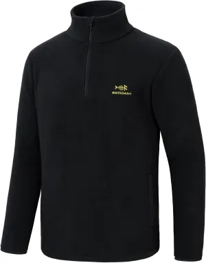 BASSDASH Men's Quarter Zip Jacket Mid Weight Polar Fleece Pullover Outdoor Warm Breathable Long Sleeve Sweatshirt