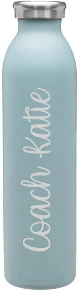Baudville Personalized/Custom Posh Water Bottle Employee/Staff Appreciation/Recognition Gift - 20 oz. Stainless Steel with Spill-Proof Lid