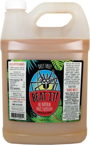Beat IT! All Natural Deet-Free Insect Repellent (Bulk 1 Gallon)