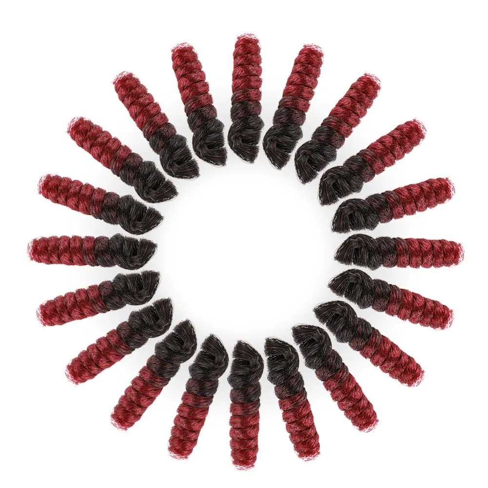 BECUS 3Packs 10inch Crochet Braids Hair for Black Women Synthetic Short Braiding Diameter (8mm) Tapered Cut Jamaican Jumpy Wand Hair (#1B Natural Black/BUG)