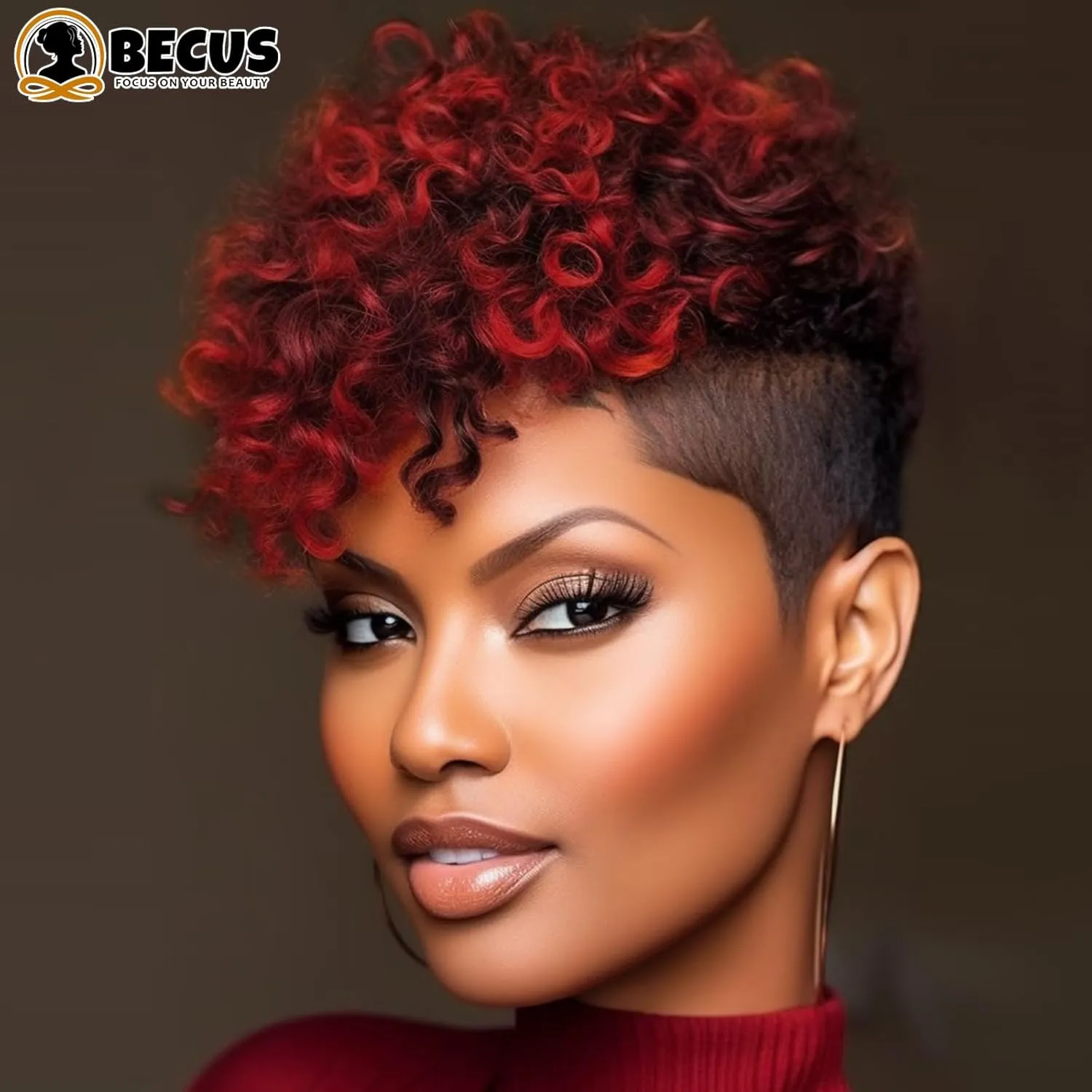 BECUS 3Packs 10inch Crochet Braids Hair for Black Women Synthetic Short Braiding Diameter (8mm) Tapered Cut Jamaican Jumpy Wand Hair (#1B Natural Black/BUG)