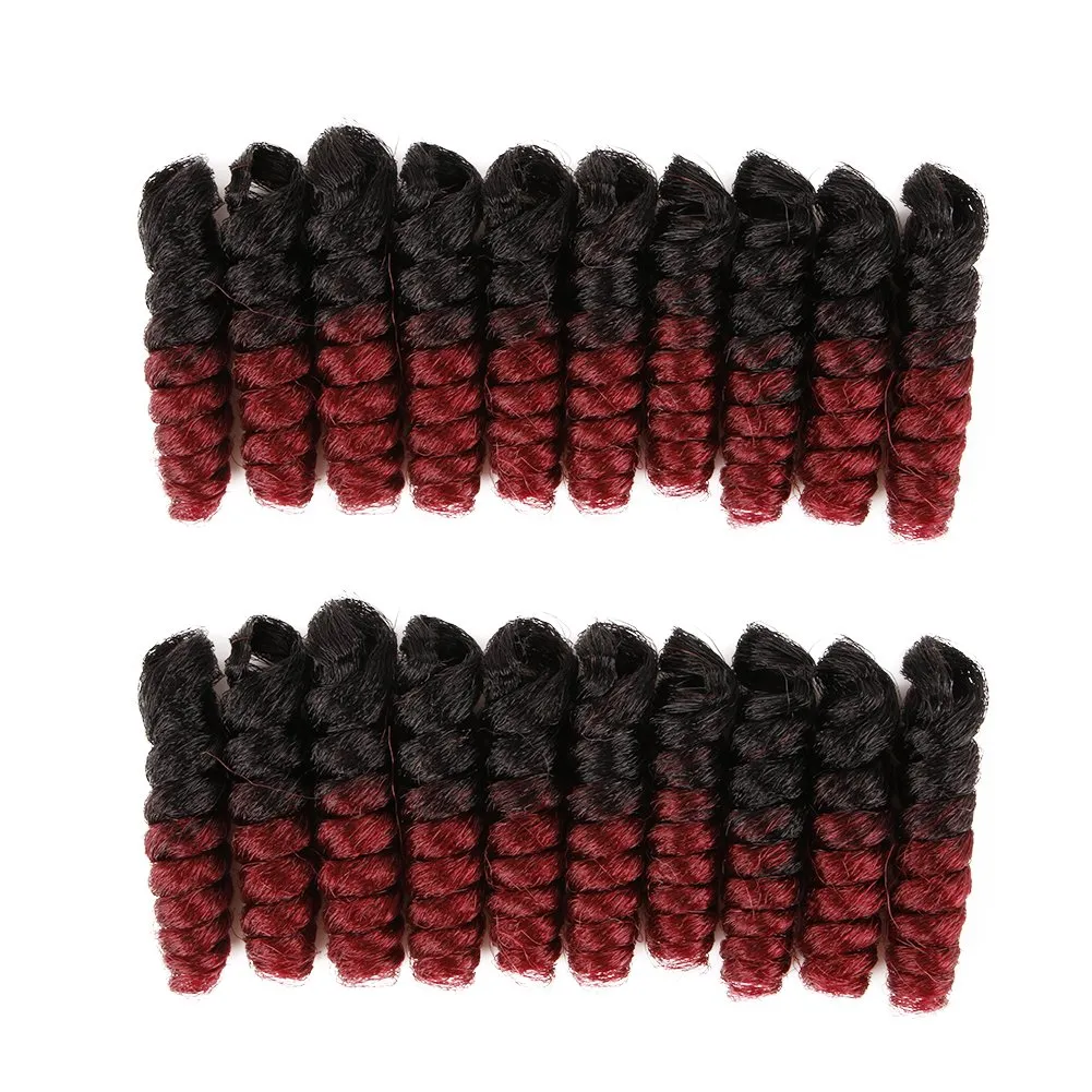 BECUS 3Packs 10inch Crochet Braids Hair for Black Women Synthetic Short Braiding Diameter (8mm) Tapered Cut Jamaican Jumpy Wand Hair (#1B Natural Black/BUG)