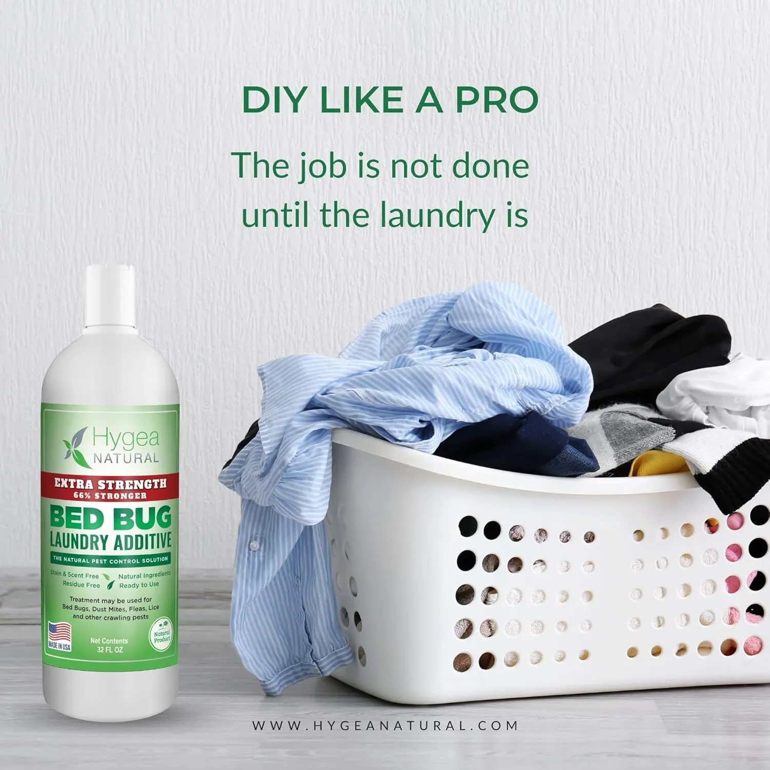 Bed Bug & Lice Extra Strength Elimination Duo - Includes 24 oz Lice & Bed Bug Spray & 32 oz Laundry Additive - environmentally responsible Formula - Pest Control for Home & Travel