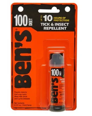 Ben's 100 Max Deet Tick & Insect Repellent Mini Spray (0.5 oz)