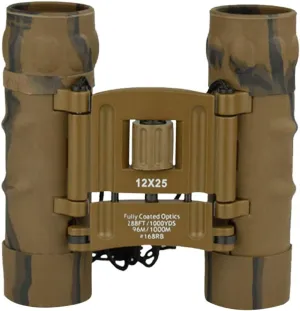 BESPORTBLE 12x25 Small Pocket Binoculars Adults Binocular for Bird Watching Concert Theater Opera Travel Outdoor Sport Games (Camouflage)
