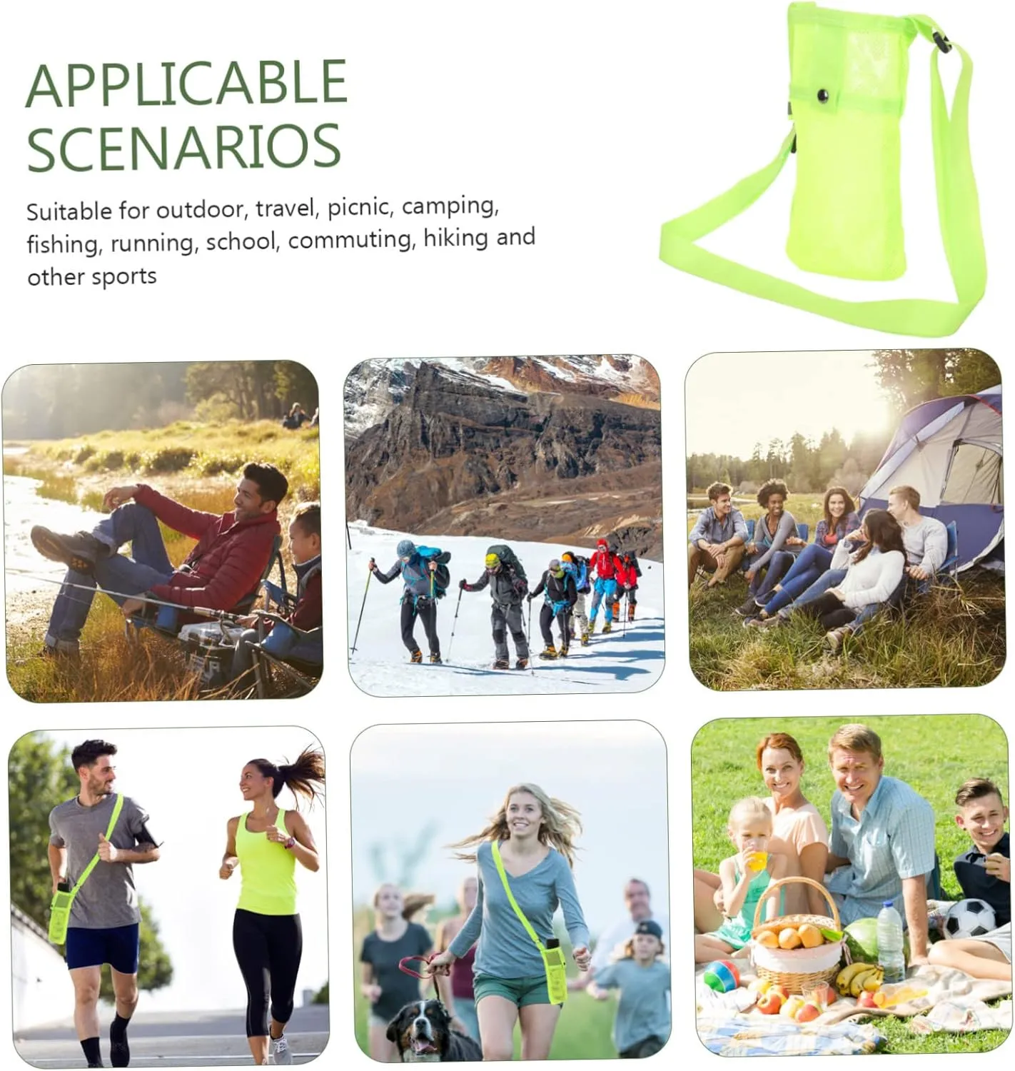 BESPORTBLE Water Cup Storage Bag Water Bottle Sling Carrier Litre Portable Waterbottle Clear Water Bottle Water