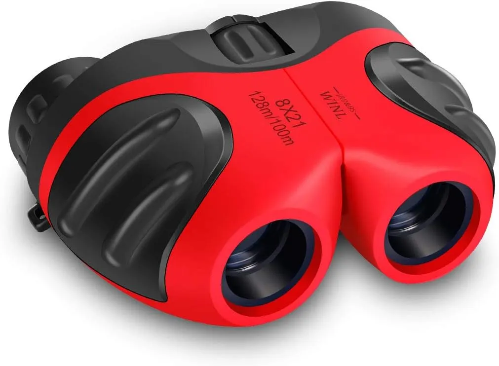 Best Easter Gifts for Teen Girl, VNVDFLM Compact Shock Proof Telescope for Kids Toy for 3-12 Year Old Boys Girls to Bird Watching or Hiking, Birthday Presents for 7 Year Old Boys (Red)