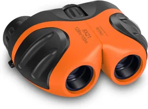 Best Toys for 4-9 Years Old Boys, VNVDFLM Binoculars Toys for Kids, 8x21 Compact Telescope Gifts for Children to Wildlife and Theater, Easter for Girls Age 3-8 (Orange)