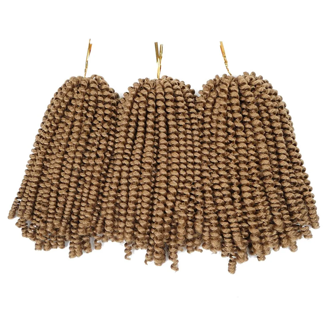 Beyond Beauty Spring Twist Crochet Hair 90strands 8 Inch Fluffy Spring Twists Braiding,Spring Twist Crochet Braids Bomb Twist Crochet Hair for Black Women (#27)