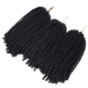 Beyond Beauty Spring Twist Crochet Hair 90strands 8 Inch Fluffy Spring Twists Braiding,Spring Twist Crochet Braids Bomb Twist Crochet Hair for Black Women(#2)