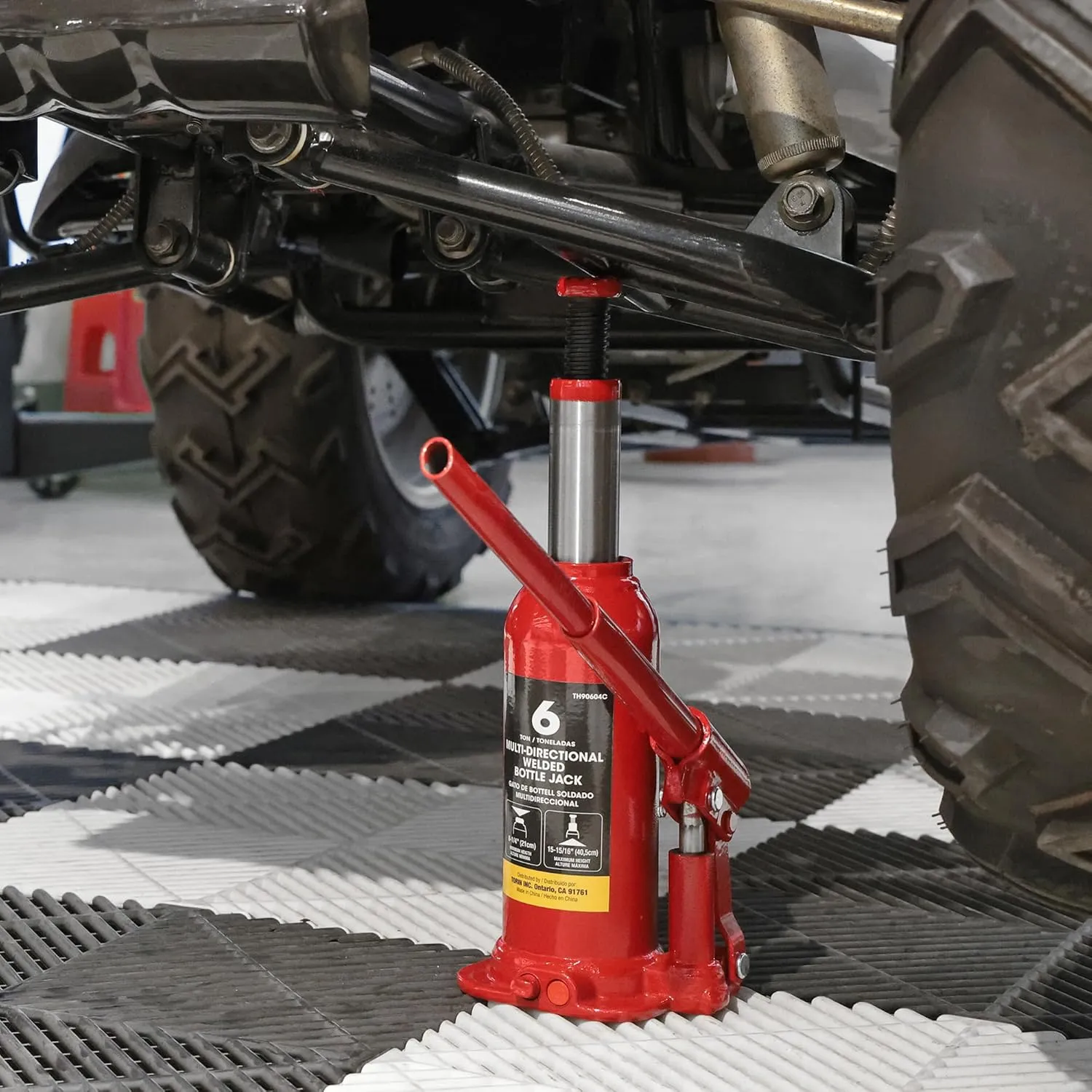 BIG RED T90603C Torin Welded Car Bottle Jack with Vertical and Horizontal Usage: Capacity 6 Ton (12,000 LBs), Red