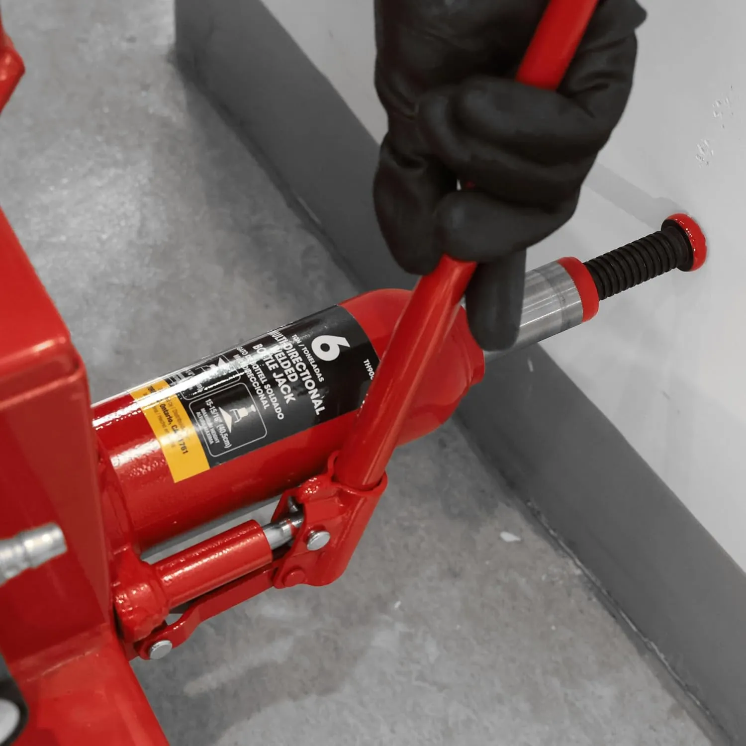 BIG RED T90603C Torin Welded Car Bottle Jack with Vertical and Horizontal Usage: Capacity 6 Ton (12,000 LBs), Red