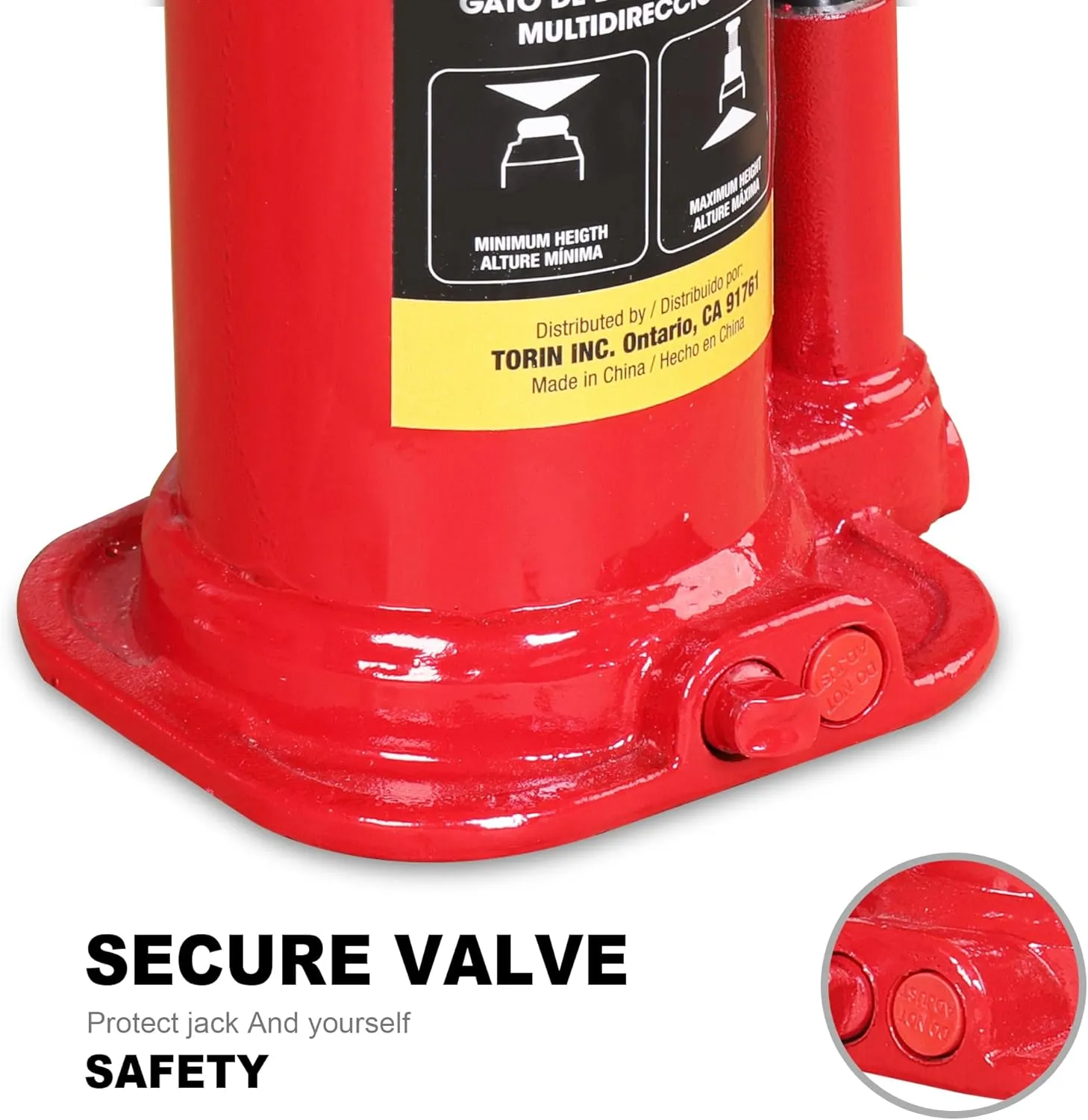 BIG RED T90603C Torin Welded Car Bottle Jack with Vertical and Horizontal Usage: Capacity 6 Ton (12,000 LBs), Red